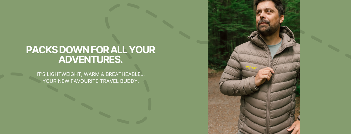 Men's Packable Down Jacket — Explore Magazine Edition