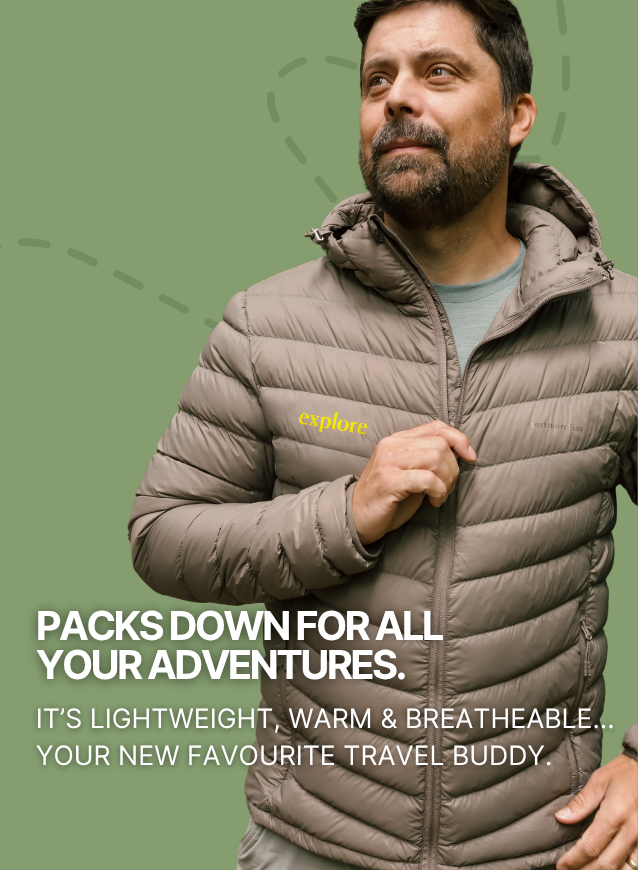 Men's Packable Down Jacket — Explore Magazine Edition